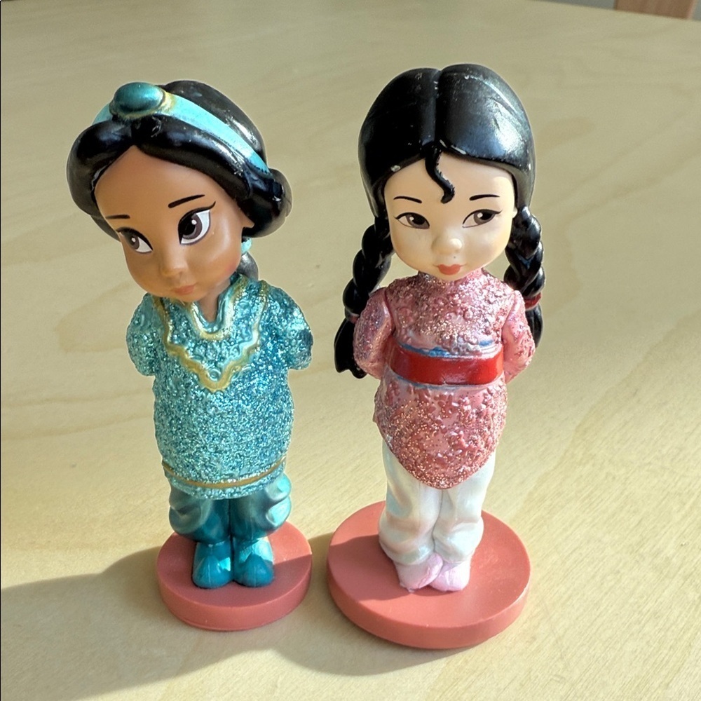 Disney Glittery Princess Doll Set - Teal and Pink